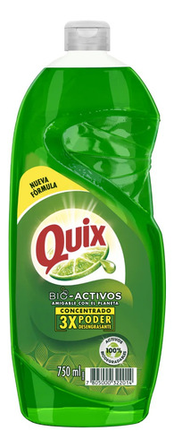 Quix Lavaloza Limón Con Bio Activos Concentrado 750 Ml