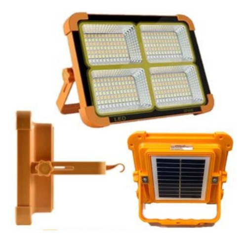 Foco Led Recargable Solar Y Usb 10w 400lm Plastico Sol_039