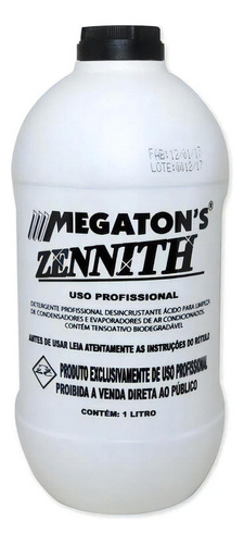 Zennith Detergente Limpeza De Serpentina Ar Condicionado 1l