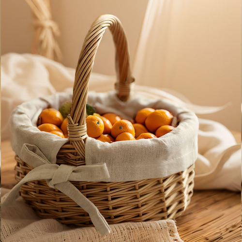 Mini Cesta Tejida Con Asa, Cesta Para Huevos, Dulces,