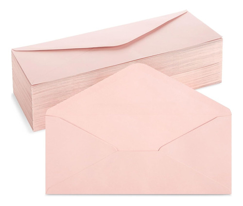 Paquete De 96 Sobres De Color Rosa Rubor #10 A Granel Con Se