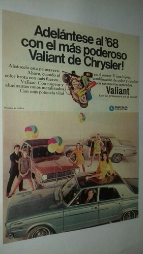 P64 Clipping Antigua Publicidad Automovil Valiant Año 1968