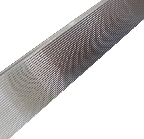 Rodapie Aluminio Acanalado Brillante 3mts Herrajes De Cocina