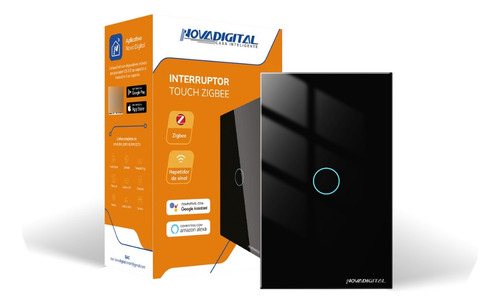 Interruptor Zigbee Inteligente 1 Botão Alexa Novadigital