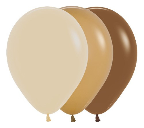  Sempertex Fashion 100 Globos Mezcla De Cafes 5" Sempertex Latex