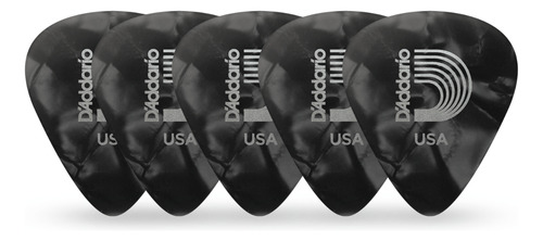 Pack De 5 Púas Guitarra Daddario Heavy 1.00mm 1cbkp6-25 Color Negro Tamaño Pesado