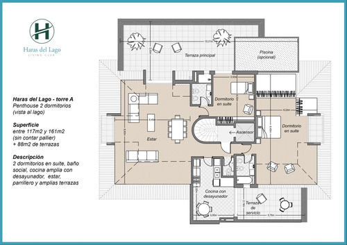 Pent House Ocasión Haras Del Lago 2 Dorm 3 Baños $ 65.000