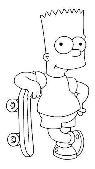 Featured image of post Patineta Bart Simpson Para Pintar He is first parodied when butters hallucinates dougie resembling bart simpson in the simpsons already did it