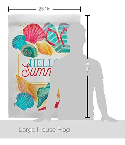 Breeze Decor Hello Beach Time House Bandera Pack Coastal Sea