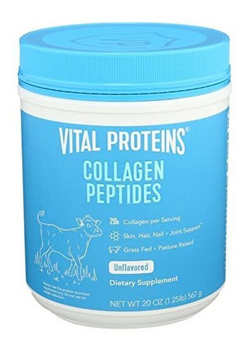 Vital Proteins, Péptidos De Colágeno Sin Sabor, 20 Onzas