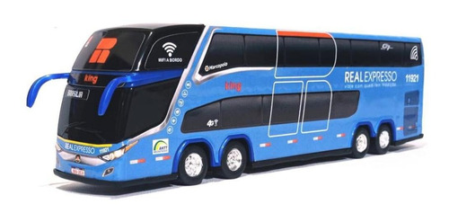 Brinquedo Miniatura Ônibus Viação Real Expresso King 30cm