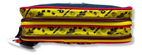 Lapicera Escolar Organizador Estuche Mario Bros Chenson Color Amarillo Liso
