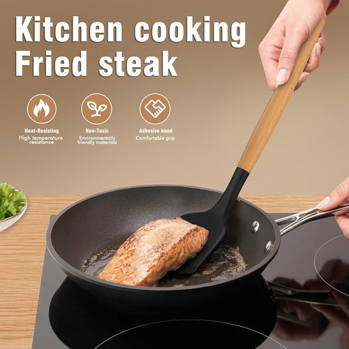 Juego De Utensilios De Cocina De Silicona Antiadherente 13 P