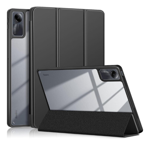 Funda Folder Clear Para Xiaomi Redmi Pad Se 11 Pulgadas Color Negro