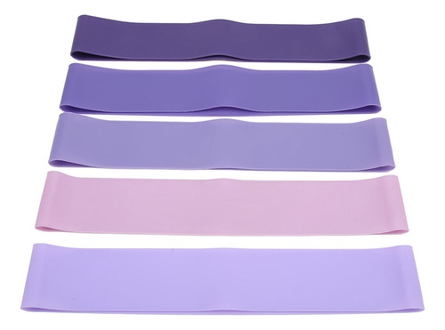 - Set De 5 Bandas De Resistencia De Silicona Para Yoga Y
