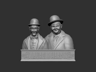Busto De Laurel Y Hardy: Un Homenaje A La Comedia Clásica.