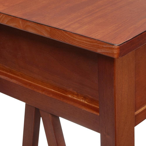 Mesa Consola De Madera Y Mdf Color Tabaco Doble Cajón Titian