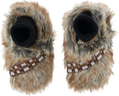 Pantuflas Niños Star Wars Chewbacca Peludas Resorte Tobillo 