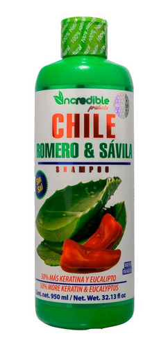 Shampoo Romero Y Savila Brillo Keratina Chile Y Eucalipto