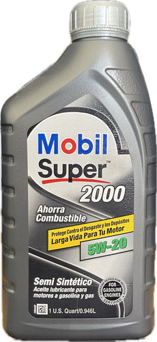 Lubricante Mobil Super 2000 5w20 - 2 Cuartos