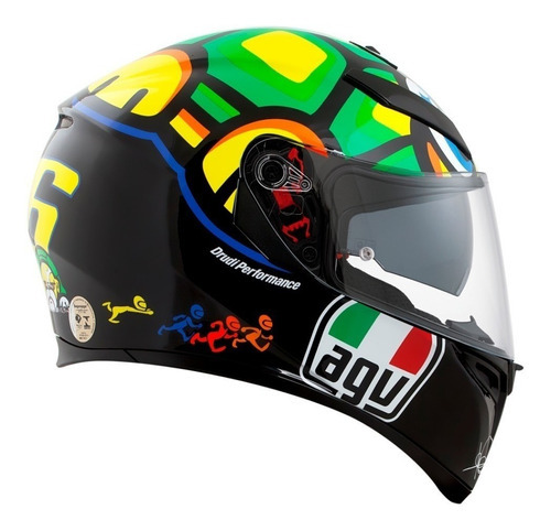 Capacete Agv K3 Sv Turtle/tartaruga+pinlock Valentino Rossi Tamanho do capacete 60