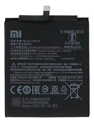 Bateria Pila Xiaomi Bn3a Redmi Go Nueva Con Garantia