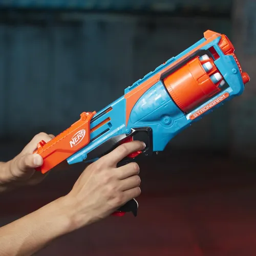 Pistola Nerf Elite Strongarm, Recarga Rápida, 6 Dardos