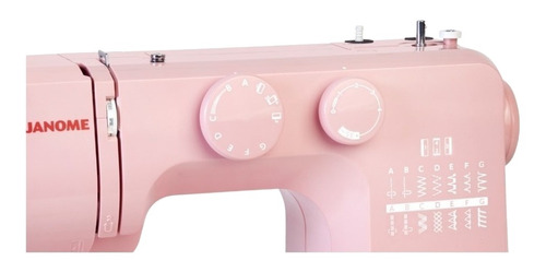 Imagen 2 de 3 de Máquina de coser recta Janome 3112 portable rosa 220V - 240V