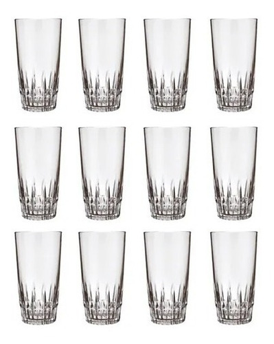 Vaso  Vidrio Vegas Trago Largo 330 Ml Nadir X 6 Unidades