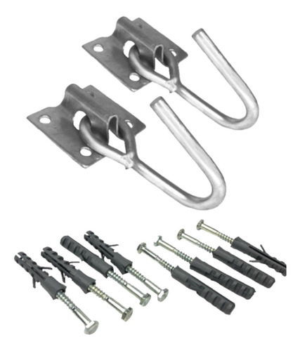Kit Completo Gancho De Rede Com Parafusos, Buchas
