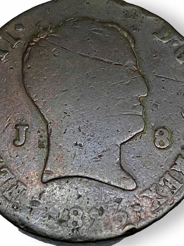 Moneda Cobre Antigua España 8 Maravedis 1826 R. Fernando Vii (Usado)