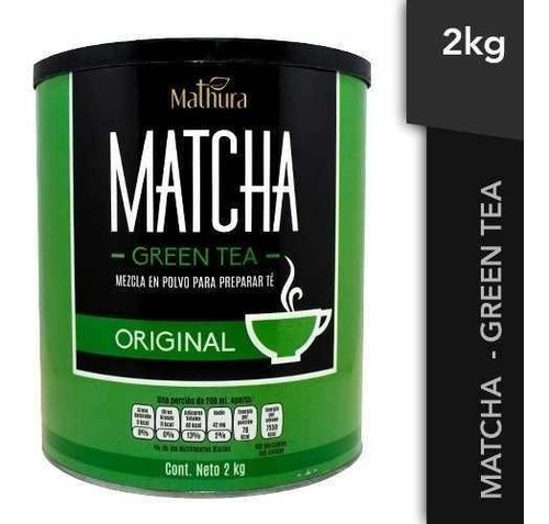 Te Matcha Green Tea 1 Lata De 2kg Marca Mathura 