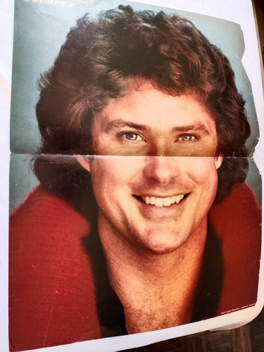 Poster David Hasselhoff Fans 80's 54 X 41 Cms Auto Increibl