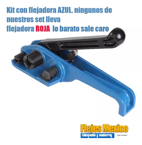 Kit Flejadora Selladora Fleje De Plastico Y 1000 Grapas 1/2