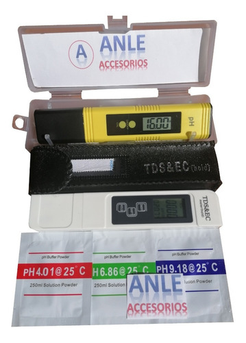 Combo Medidor De Ph+medidor Tds&ec Con Estuche Y Funda.