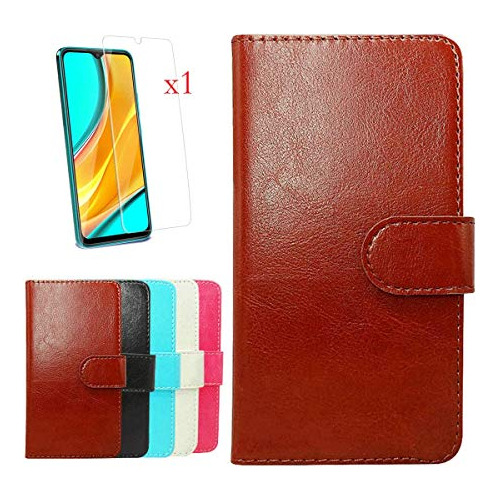 Funda De Wallet Para Blu C5l 2020 (5.0)  + Protector P2qm1