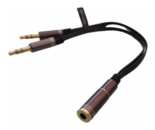 Cable Adaptador Audio Miniplug Hembra A 2 Miniplug Macho Pc