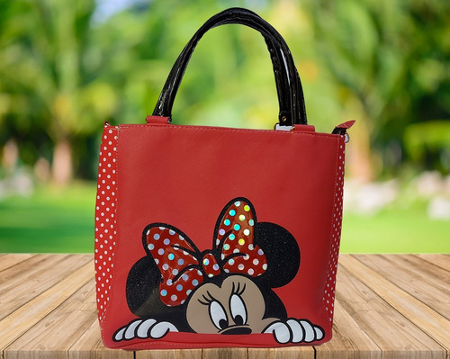 Imagen 2 de 7 de Bolsa De Mano Para Dama De Disney, Minnie Mouse En Rojo