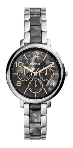 Reloj Fossil Mujer Acero Nacar Rose Calendario 50mts Es3924 Color De La Malla Plateado Color Del Bisel Plateado Color Del Fondo Oscuro