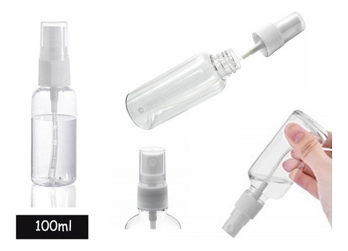 20 Botellas De Spray De Plástico Recargables De 100 Ml.