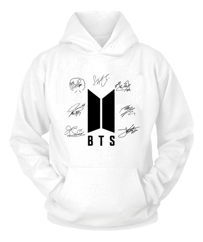 Sudadera Unisex Bts Firmas Algodón Adulto Y Niños Colores 