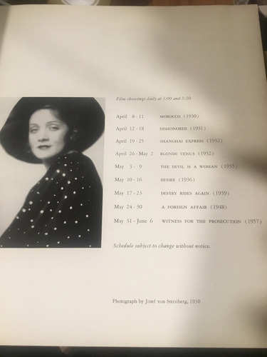Marlene Dietrich Image And Legend (Usado)