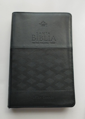 Biblia Rv60 Pu Negro Con Cierre Y Canto Plateado