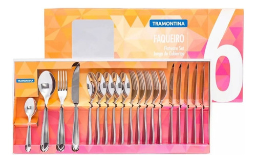 Set Cubiertos Tramontina X24pz Ace.inox
