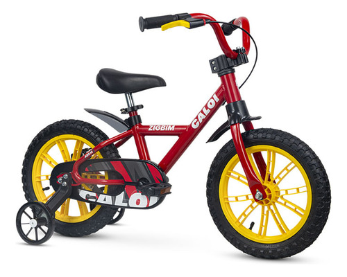 Bicicleta - Aro 14 - Caloi - Zigbim - Vermelha