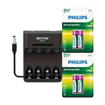 Comprar Cargador De Pilas Aaa \u002F Aa + 4 Pilas Aa Recargables Philips
