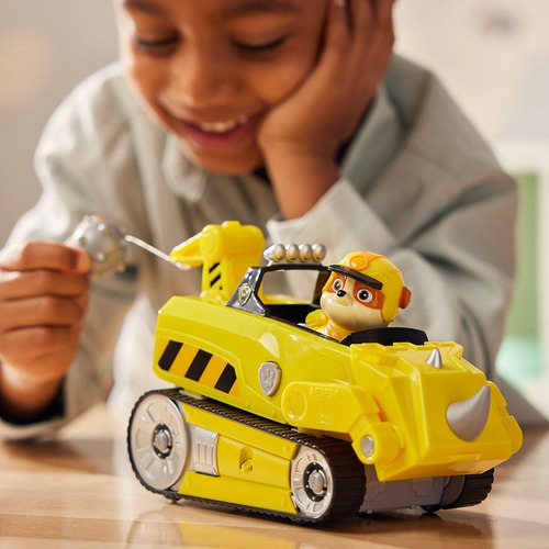 Juguete Vehiculo Paw Patrol Jungle Pups Transformable Figura Color Rubble