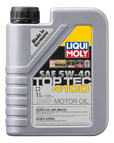 Aceite Liqui Moly Toptec 4100 5w40 1l Con Instalación