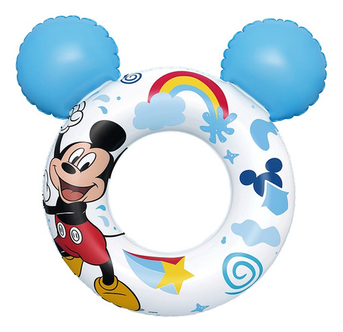 Salvavidas Infantil Dona Infable De Mickey Mouse Bestway Color Blanco