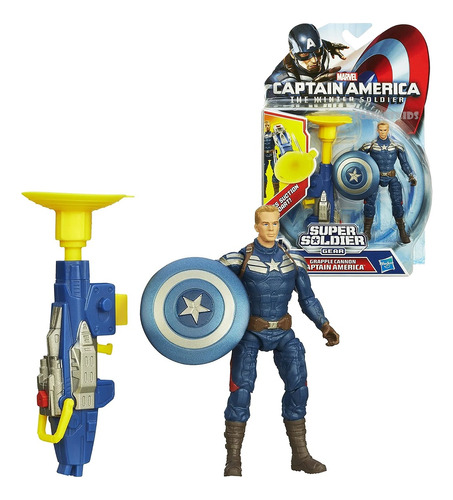 Capitan America Con Lanza Misil Articulado Gear Hasbro Orig